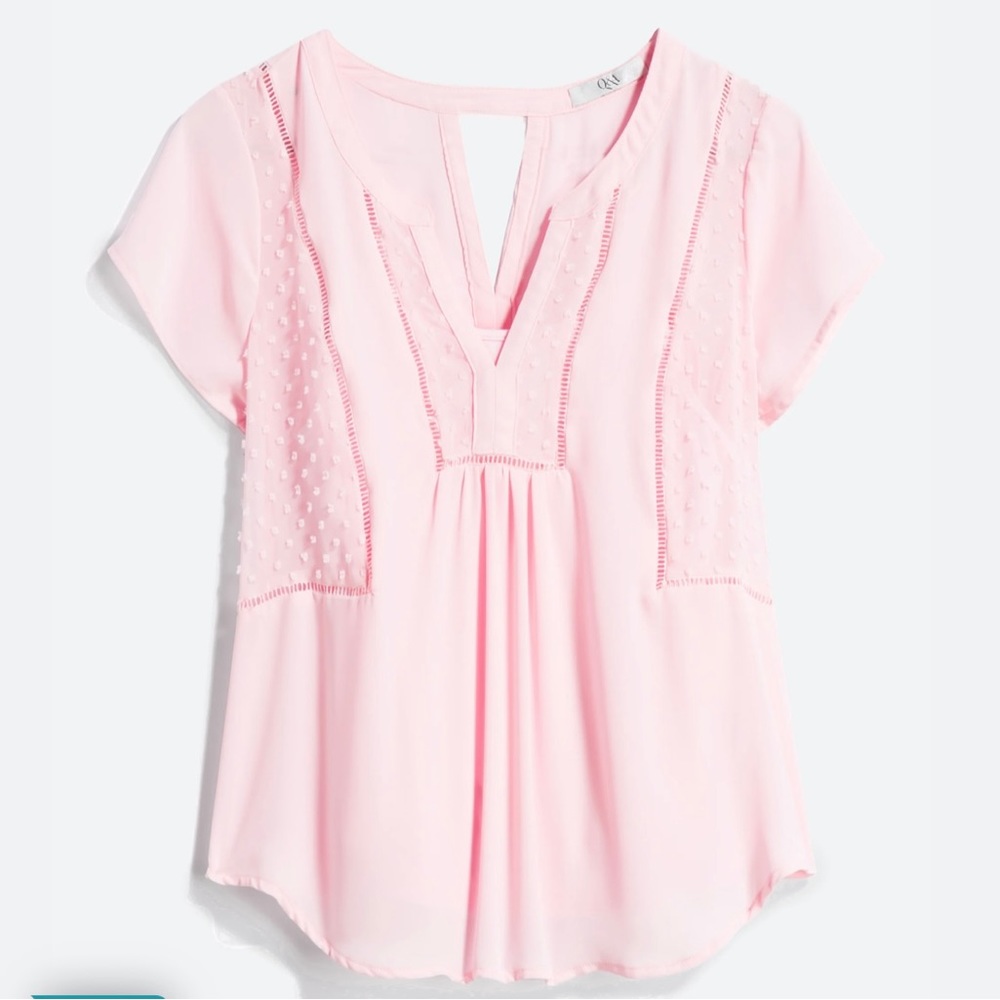 Q&A Nika Clip Dot Blouse Size M NWT